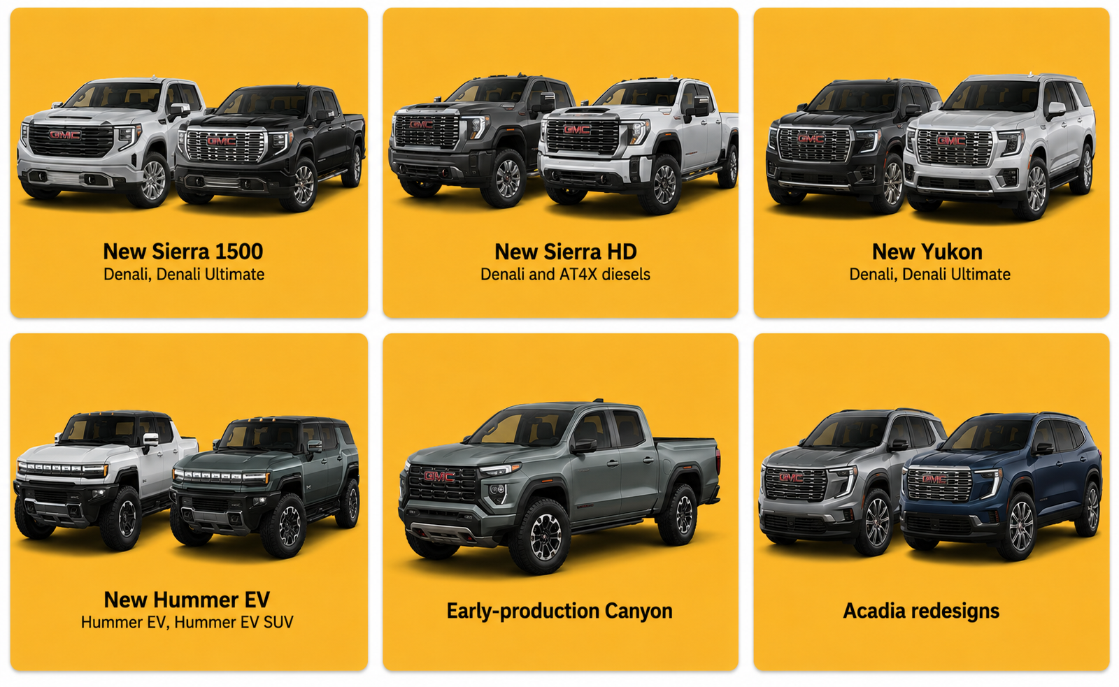 gmc various cars