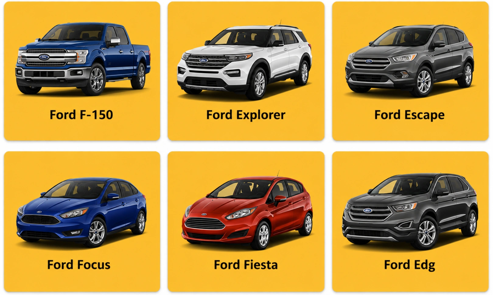 various ford car models
