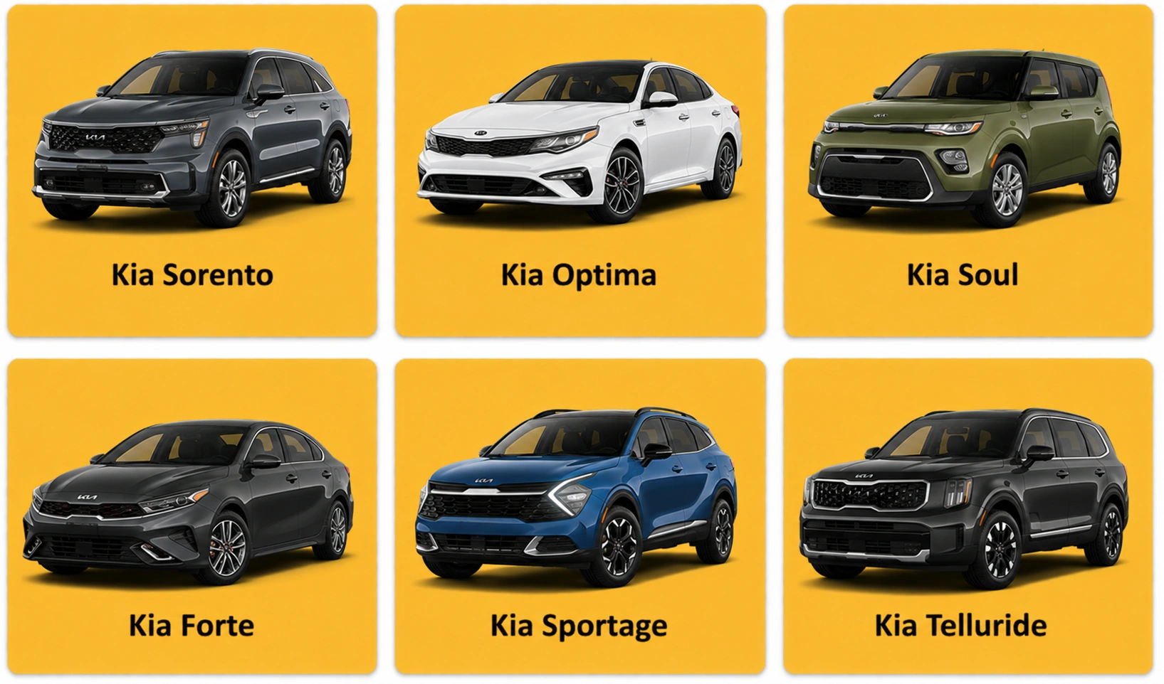 various kia car models