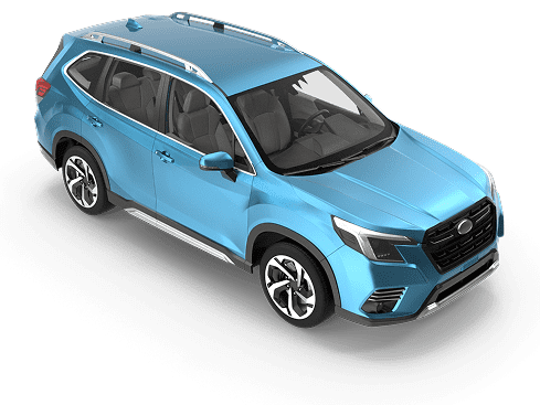 Illustration of a blue SUV car symbol for apps or websites